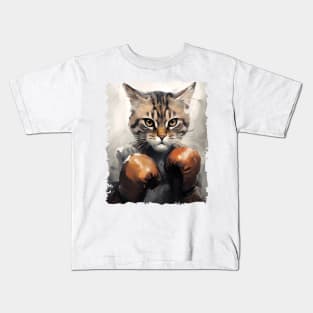 Cat Boxing Kids T-Shirt